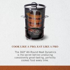 Pit Barrel Cooker Junior Package - 14 Inch Drum Smoker | Porcelain Coated Steel Drum BBQ Grill