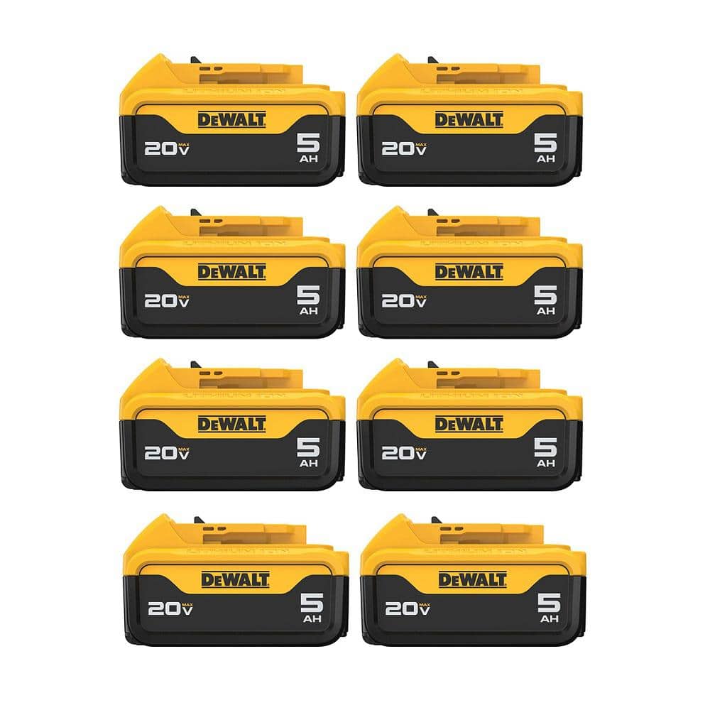 DEWALT 20V MAX XR Premium Lithium-Ion 5.0Ah Battery (8 Pack) DCB205-8