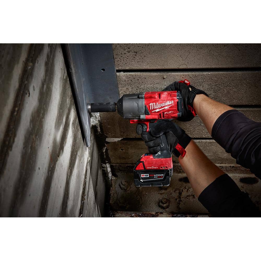 Milwaukee M18 FUEL ONE-KEY 18V Li-Ion Brushless Cordless 3/4 in. High-Torque Impact Wrench with Friction Ring, Resistant Batteries 2864-22R