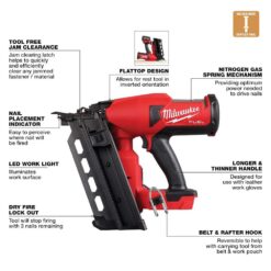 Milwaukee M18 FUEL 18-Volt Brushless Lithium-Ion Cordless 21-Degree Duplex Nailer 2844-20