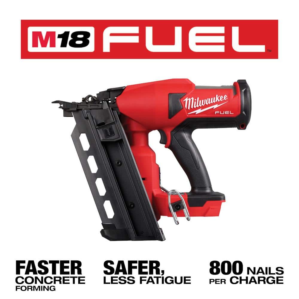 Milwaukee M18 FUEL 18-Volt Brushless Lithium-Ion Cordless 21-Degree Duplex Nailer 2844-20