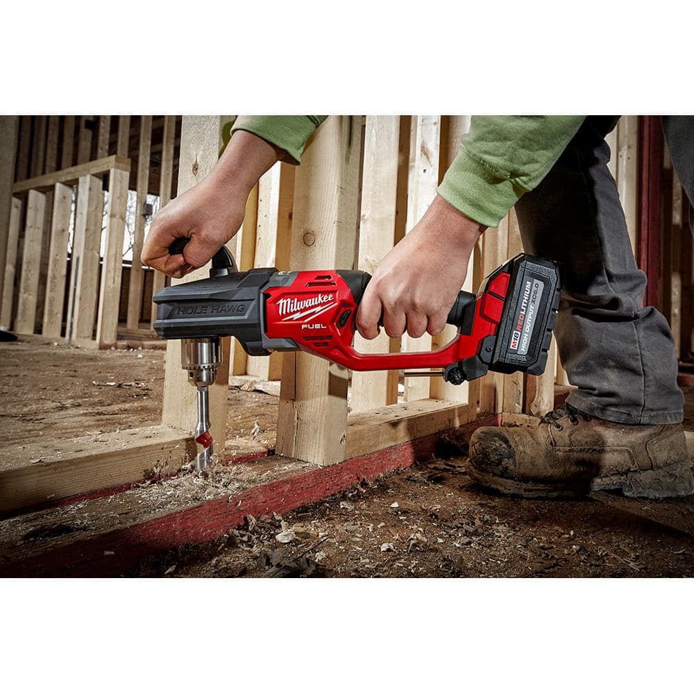 Milwaukee M18 FUEL GEN II 18V Lith-Ion Brushless Cordless 1/2 in. Hole Hawg Drill w/M18 REDLITHIUM FORGE HD 12.0 Ah Battery 2807-20-48-11-1813