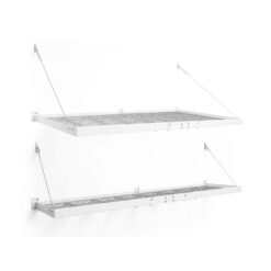 NewAge Products Pro Series 48 in. x 96 in. and 24 in. x 96 in. Steel Garage Wall Shelving (2-Pack) 40409