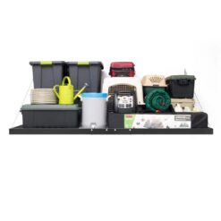 NewAge Products Pro Series 4ft. X 8ft. and 2ft. X 8ft. Wall Mounted Steel Shelf Set 2.0 in Black 40806