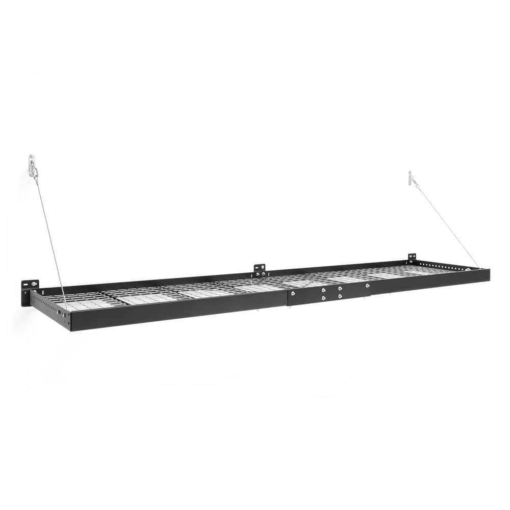 NewAge Products Pro Series 2 ft. x 8 ft. Steel Garage Wall Shelving in Black (2-Pack) 40414