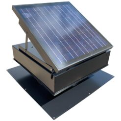 Remington Solar 40-Watt Galvanized Black Steel Roof Mount Solar Attic Fan with Humidistat-Thermostat SF40-BLK