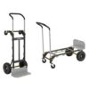 Gorilla 800 lbs. Capacity Convertible Steel Hand Truck, Wide Dual Mode Adjustable Height Handle, Simple/Safe Flatbed Conversion GH2-8