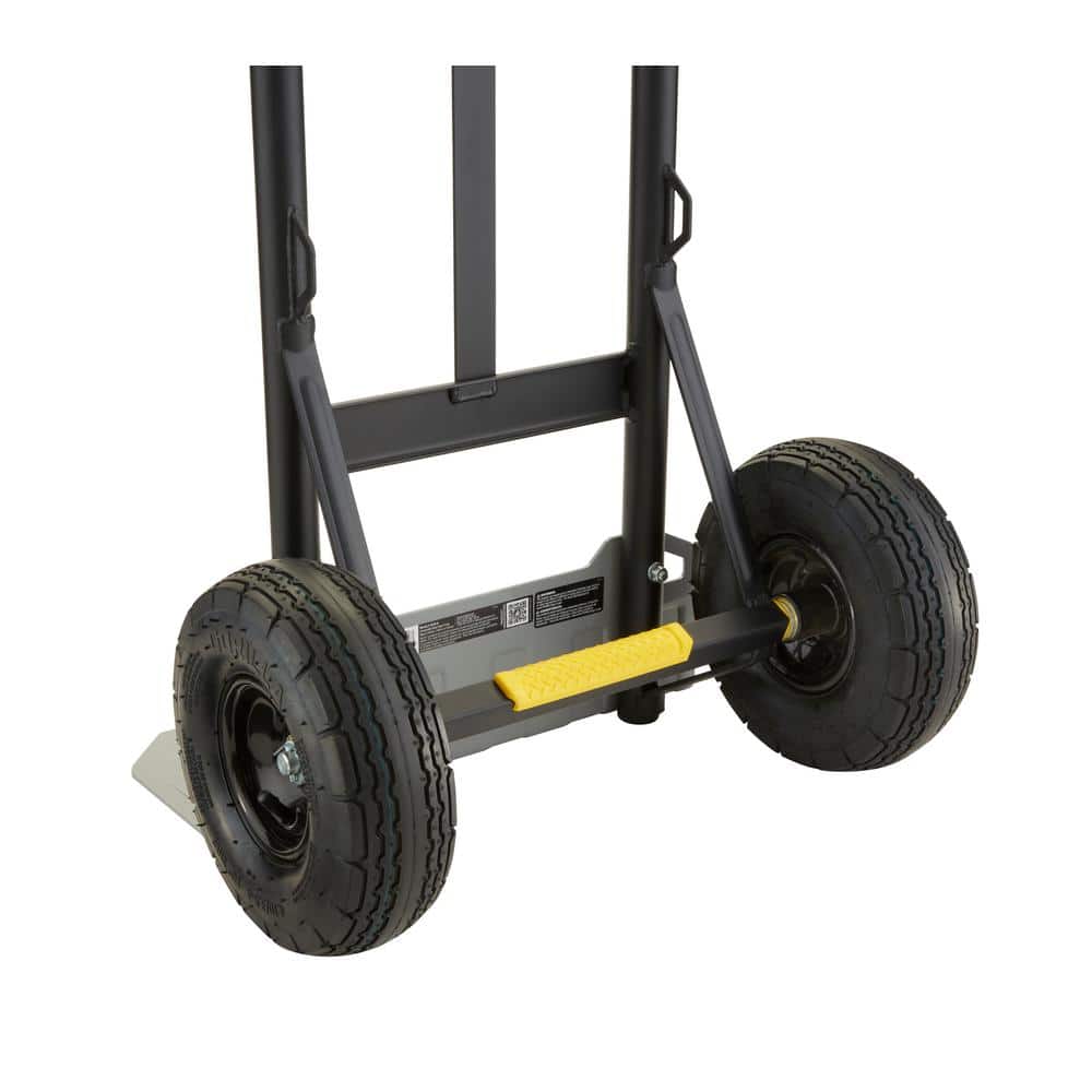 Gorilla 800 lbs. Capacity Convertible Steel Hand Truck, Wide Dual Mode Adjustable Height Handle, Simple/Safe Flatbed Conversion GH2-8