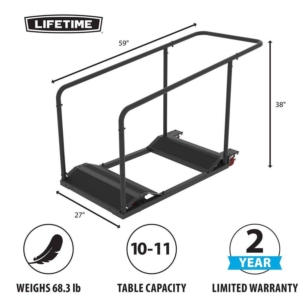 Lifetime 1-Tier Steel Table Cart 80339