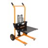 TORY CARRIER 34.8 in. Max Lift Fixed Legs Hand Stacker 440 lbs. Mini Manual Pallet Stacker with Adjustable Forks and Platform HDA-A-7004
