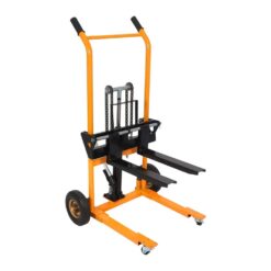 TORY CARRIER 34.8 in. Max Lift Fixed Legs Hand Stacker 440 lbs. Mini Manual Pallet Stacker with Adjustable Forks and Platform HDA-A-7004