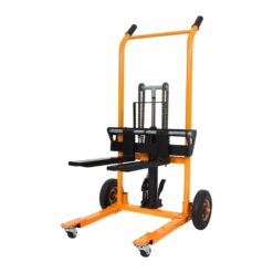 TORY CARRIER 34.8 in. Max Lift Fixed Legs Hand Stacker 440 lbs. Mini Manual Pallet Stacker with Adjustable Forks and Platform HDA-A-7004