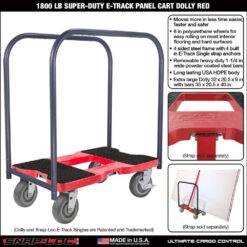 SNAP-LOC 1,800 lbs. Metal Capacity Super-Duty Professional Panel Cart Dolly SL1800PC6R