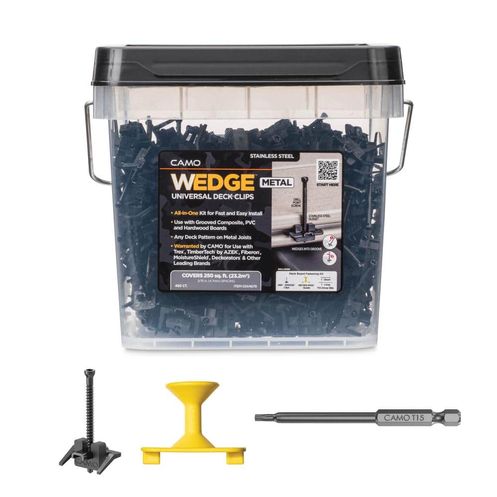 CAMO Wedgemetal Stainless Steel Hidden Deck Fastener Clip For Metal Framing (450-Count/250 sq. ft.) 0344679