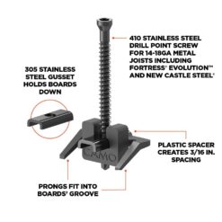 CAMO Wedgemetal Stainless Steel Hidden Deck Fastener Clip For Metal Framing (450-Count/250 sq. ft.) 0344679