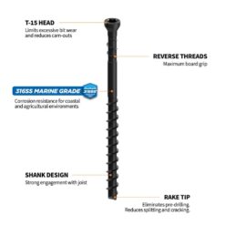 CAMO 2-3/8 in. Stainless Steel Exterior Decking Screw - Edge Hidden Deck Fasteners (1750-Count) 0345239S