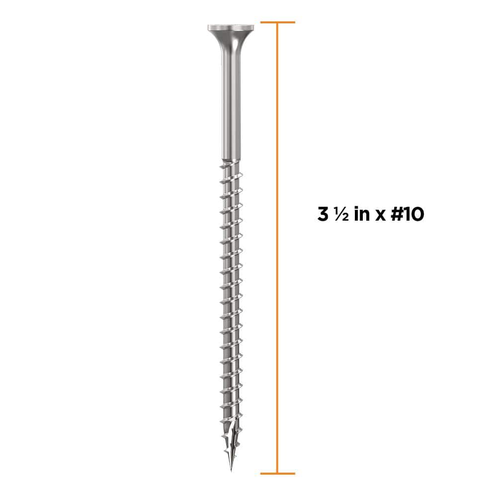 CAMO 3-1/2 in. #10 316 Stainless Steel Premium Star Drive Bugle-Head Deck Screws (1350-Count) 0348199S