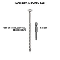 CAMO 3-1/2 in. #10 316 Stainless Steel Premium Star Drive Bugle-Head Deck Screws (1350-Count) 0348199S