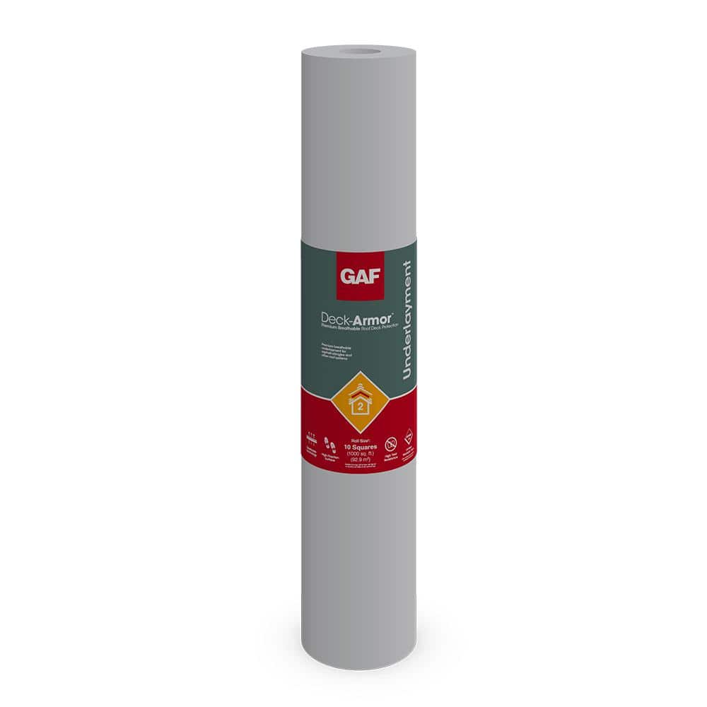 GAF Deck-Armor 1000 sq. ft Premium Breathable Synthetic Roofing Underlayment Roll 0907