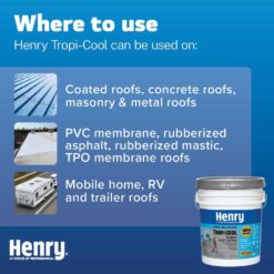 Henry 887G Tropi-Cool Gray 100% Silicone Reflective Roof Coating 4.75 gal. HE887G018