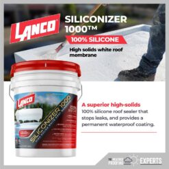 Lanco Siliconizer 1000 5 gal. 100% Silicone White Roof Sealer RC1062-2