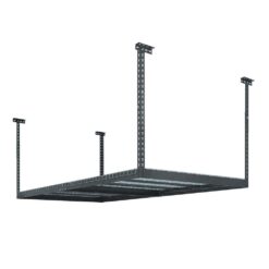 NewAge Products VersaRac Gray Adjustable Steel Overhead Garage Storage Rack (48 in W x 96 in D) 40151