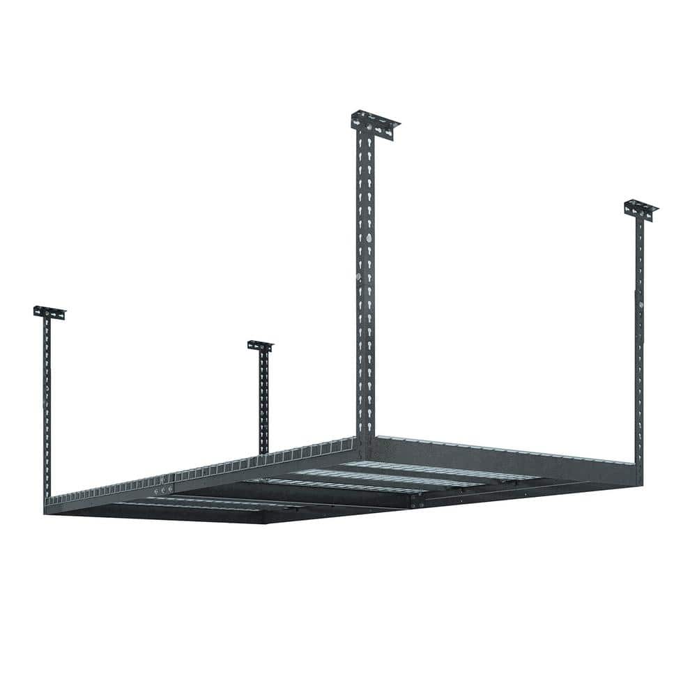 NewAge Products VersaRac Gray Adjustable Steel Overhead Garage Storage Rack (48 in W x 96 in D) 40151