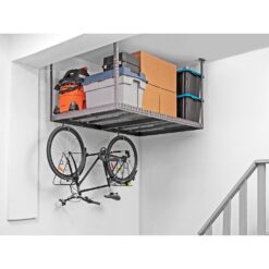 NewAge Products VersaRac Gray Adjustable Steel Overhead Garage Storage Rack (48 in W x 96 in D) 40151