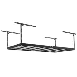 NewAge Products VersaRac Pro 4 ft. x 8 ft. Black Height-Adjustable Overhead Rack 41200