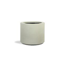 PolyStone Planters Baja Round 23 in. x 19 in. Greige Composite Planter 4009
