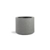 PolyStone Planters Baja Round 23 in. x 19 in. Gray Granite Composite Planter 4010