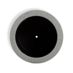 PolyStone Planters Baja Round 23 in. x 19 in. Gray Granite Composite Planter 4010