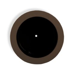 PolyStone Planters Baja Round 23 in. x 19 in. Chocolate Brown Composite Planter 4002