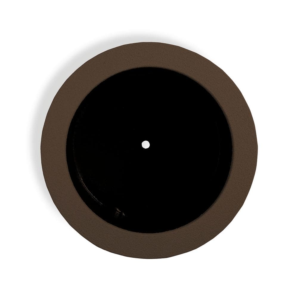 PolyStone Planters Baja Round 23 in. x 19 in. Chocolate Brown Composite Planter 4002