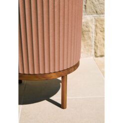 Veradek Demi 16 in. Raised with Stand Round Terracotta Plastic Planter with Brown Stand (2 Pack) DMSTV16ABR-2PK