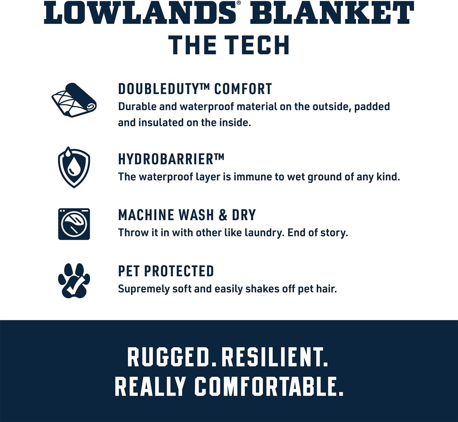 YETI Lowlands Blanket, Multi-Use Blanket with Travel Bag, Big Sky Blue