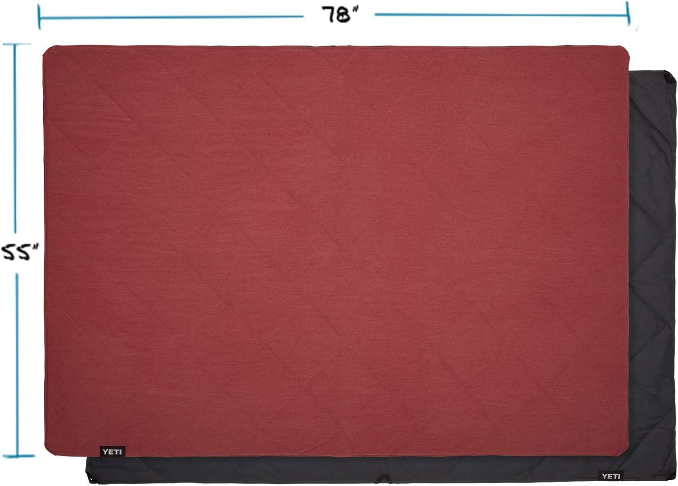 YETI Lowlands Blanket, Multi-Use Blanket with Travel Bag, Fireside Red