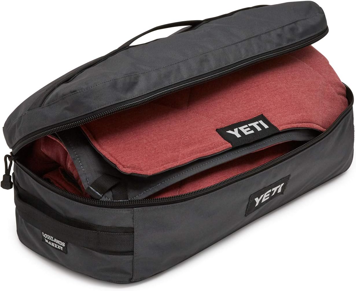 YETI Lowlands Blanket, Multi-Use Blanket with Travel Bag, Fireside Red