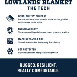 YETI Lowlands Blanket, Multi-Use Blanket with Travel Bag, Ultramarine Violet