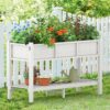 LUE BONA 48 in. x 18 in. x 30 in. White Raised Planter Boxes, Elevated Plastic Garden Bed Stand for Backyard, Patio, Balcony DPTHD230022-6