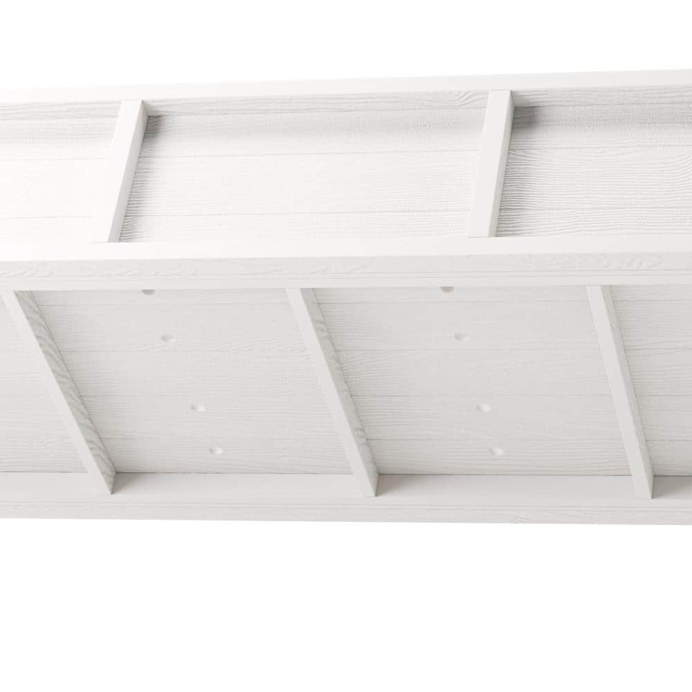 LUE BONA 48 in. x 18 in. x 30 in. White Raised Planter Boxes, Elevated Plastic Garden Bed Stand for Backyard, Patio, Balcony DPTHD230022-6