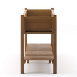 LUE BONA 48 in. x 18 in. x 30 in. Teak Raised Planter Boxes, Elevated Plastic Garden Bed Stand for Backyard, Patio, Balcony DPTHD230022-10