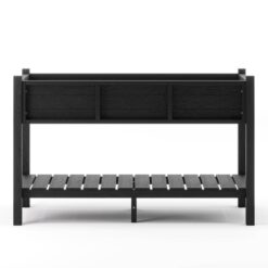 LUE BONA 48 in. x 18 in. x 30 in. Black Raised Planter Boxes, Elevated Plastic Garden Bed Stand for Backyard, Patio, Balcony DPTHD230022-7