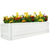 ALL METAL WORKS 24 inch by 72 inch Rectangle Brilliant White Metal Planter Box PTTM2X6X18-BRILLIANTWHITE