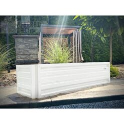 ALL METAL WORKS 24 inch by 72 inch Rectangle Brilliant White Metal Planter Box PTTM2X6X18-BRILLIANTWHITE