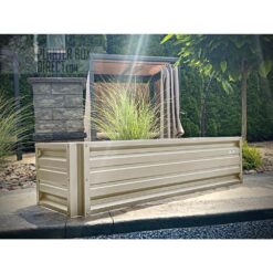 ALL METAL WORKS 24 inch by 72 inch Rectangle Light Stone Metal Planter Box PTTM2X6X18-LIGHTSTONE