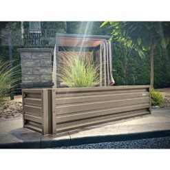ALL METAL WORKS 24 inch by 72 inch Rectangle Clay Metal Planter Box PTTM2X6X18-CLAY