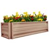 ALL METAL WORKS 24 inch by 72 inch Rectangle Sahara Tan Metal Planter Box PTTM2X6X18-SAHARATAN
