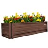 ALL METAL WORKS 24 inch by 72 inch Rectangle Cocoa Brown Metal Planter Box PTTM2X6X18-COCOABROWN