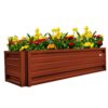 ALL METAL WORKS 24 inch by 72 inch Rectangle Barn Red Metal Planter Box PTTM2X6X18-BARNRED